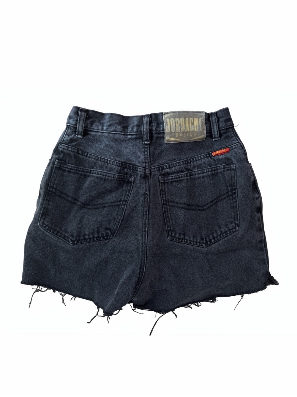 Vintage Jordache Black Denim Cutoff Shorts